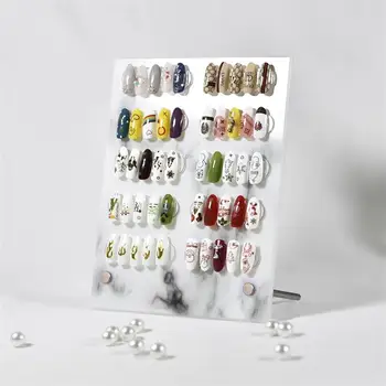 

Detachable Nail Sample Display Stand Marble Pattern Chart Nail Art Display Shelf Salon Practice Manicure Holder Showing Tool