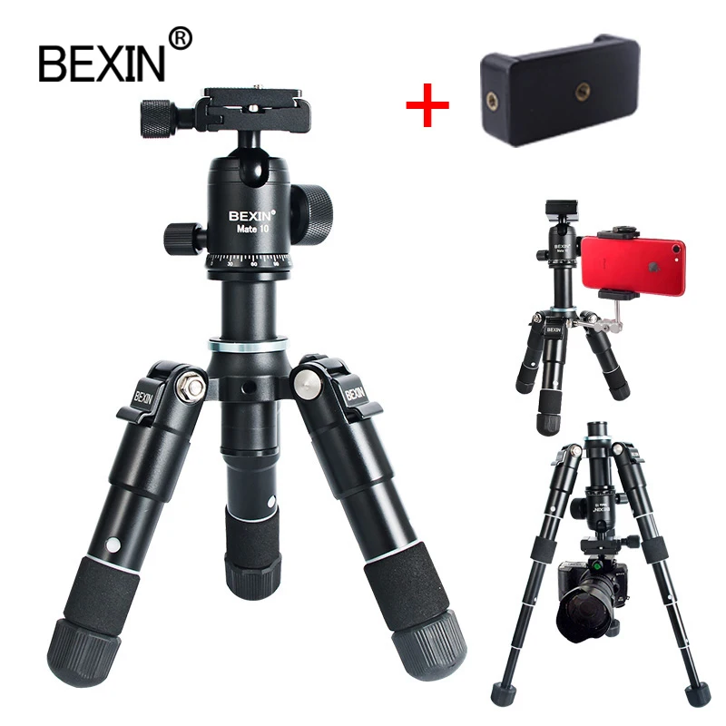 Travel flexible portable lightweight camera desktop Tabletop mini ball head tripod phone stand holder mount for DSLR slr camera