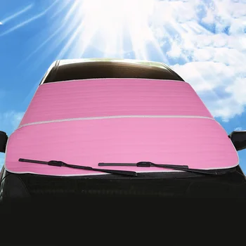 

Anti Freeze Foldable Portable Snow Shield UV Proof Windshield Cover With Fixing Strap Mirror Protector Universal Styling