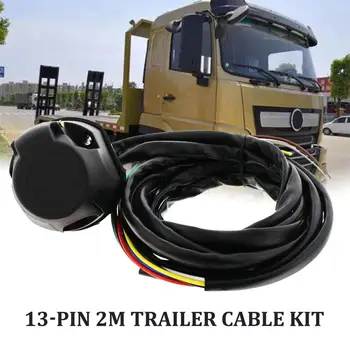 

13 Core 2M Trailer Cable Kit Trailer Socket Set 13 Pin Electrical Kit E-Kit Harness Traction Hook Car Accessories
