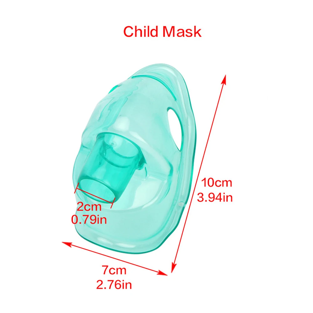 Семейная медицинская Ингаляционная распылительная маска для взрослых и детей, набор фильтров, безопасные ингаляторы, Ингаляционная маска, компрессор, распылитель аксессуары - Цвет: Green Child
