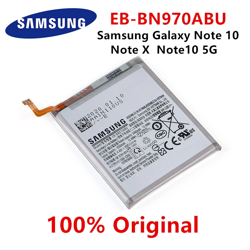 SAMSUNG Orginal EB-BN970ABU Replacement 3500mAh Battery For Samsung Galaxy Note 10 Note X Note10 NoteX Note10 5G  Batteries