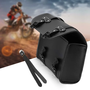 

Universal Motorcycle PU Leather Saddlebags Tool Luggage Storage Bags with Bottle Holder Fit for Honda/Suzuki
