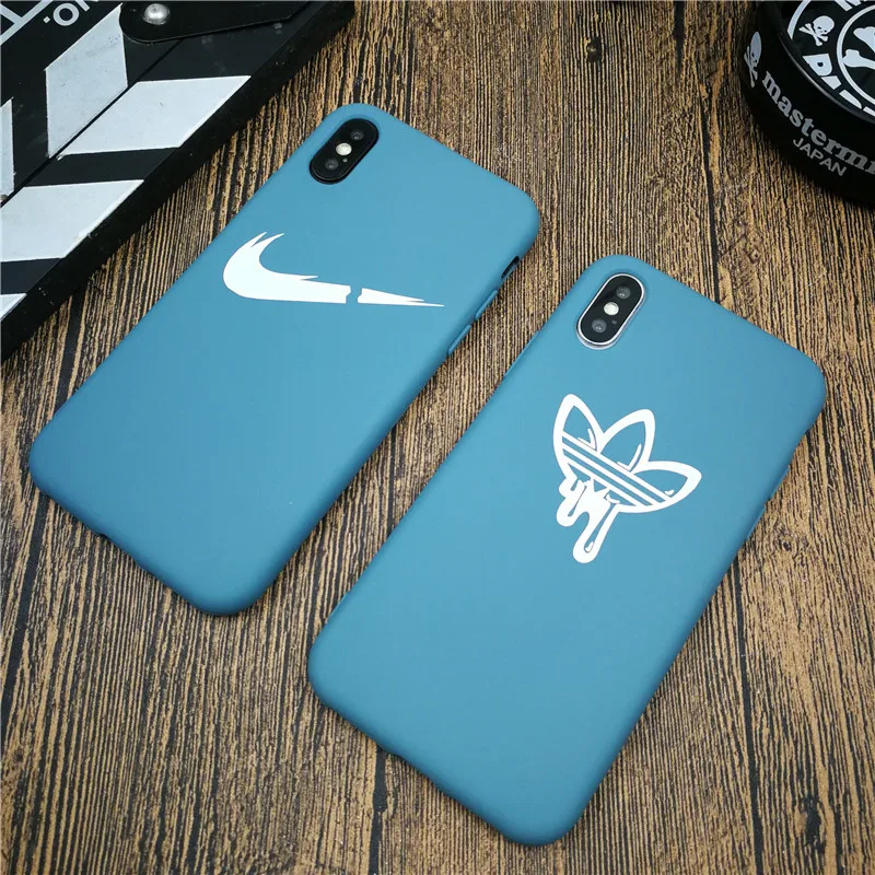 

Blue Cute Soft For Iphone 11 Pro Max X Xs Max Xr 8 7 6 6s Plus Silicone Phone Cover Sports Logo Matte Coque Fundas Capa 8plus