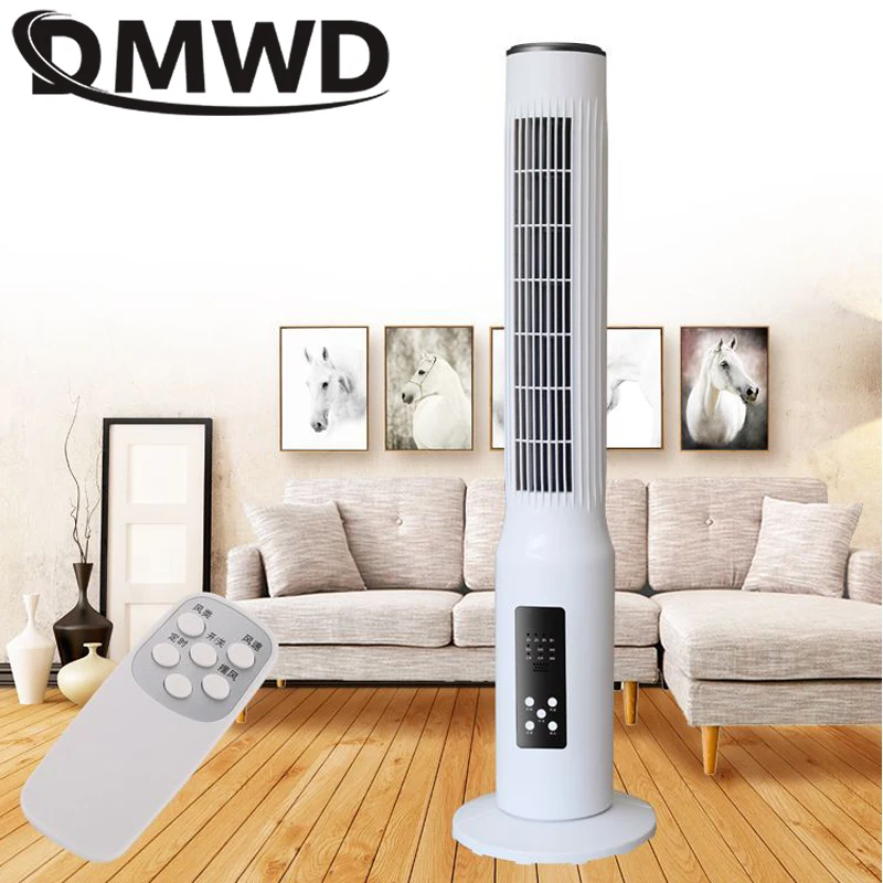 DMWD 45W Electric Air Cooling Fan Tower Type Floor Stand Cooler Mute Vertical Bladeless Remote Timer Conditioning ventilator EU | Бытовая