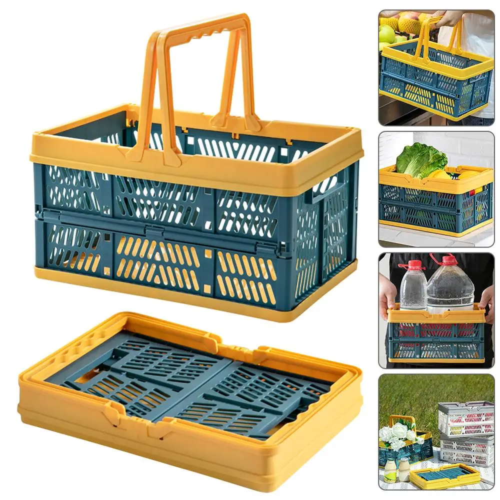 Portable Folding Storage Basket Portable Food Snack Storage Basket