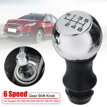 

Car 6-Speed Gear Shift Knob Manual Stick for Peugeot 307 308 408 206 207 208 605 807