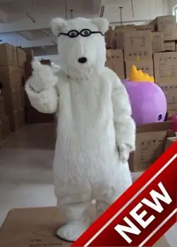

White Polar Bear Mascot Costume Suits Cosplay Party Outfits Clothing Promotion Carnival Halloween Xmas Adults Fursuit