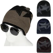 Зимняя шапка, головной убор, шапка-булочка, шапки, повседневная, дышащая, модная, мужская и женская, зимняя, бархатная, теплая, со звездами, вязанная шапка