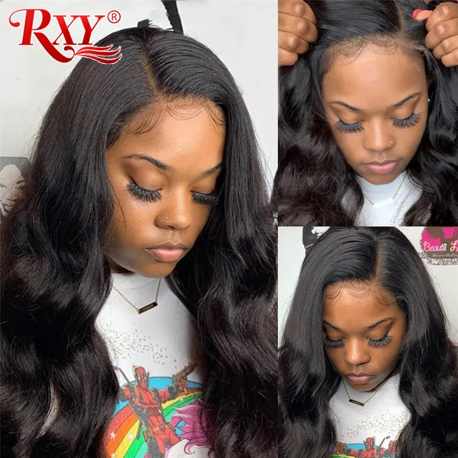 RXY Body Wave Lace Front Wig 250 Density Lace Front Human Hair Wigs Remy Closure Wig 360 Lace Frontal Wig For Women Human Hair