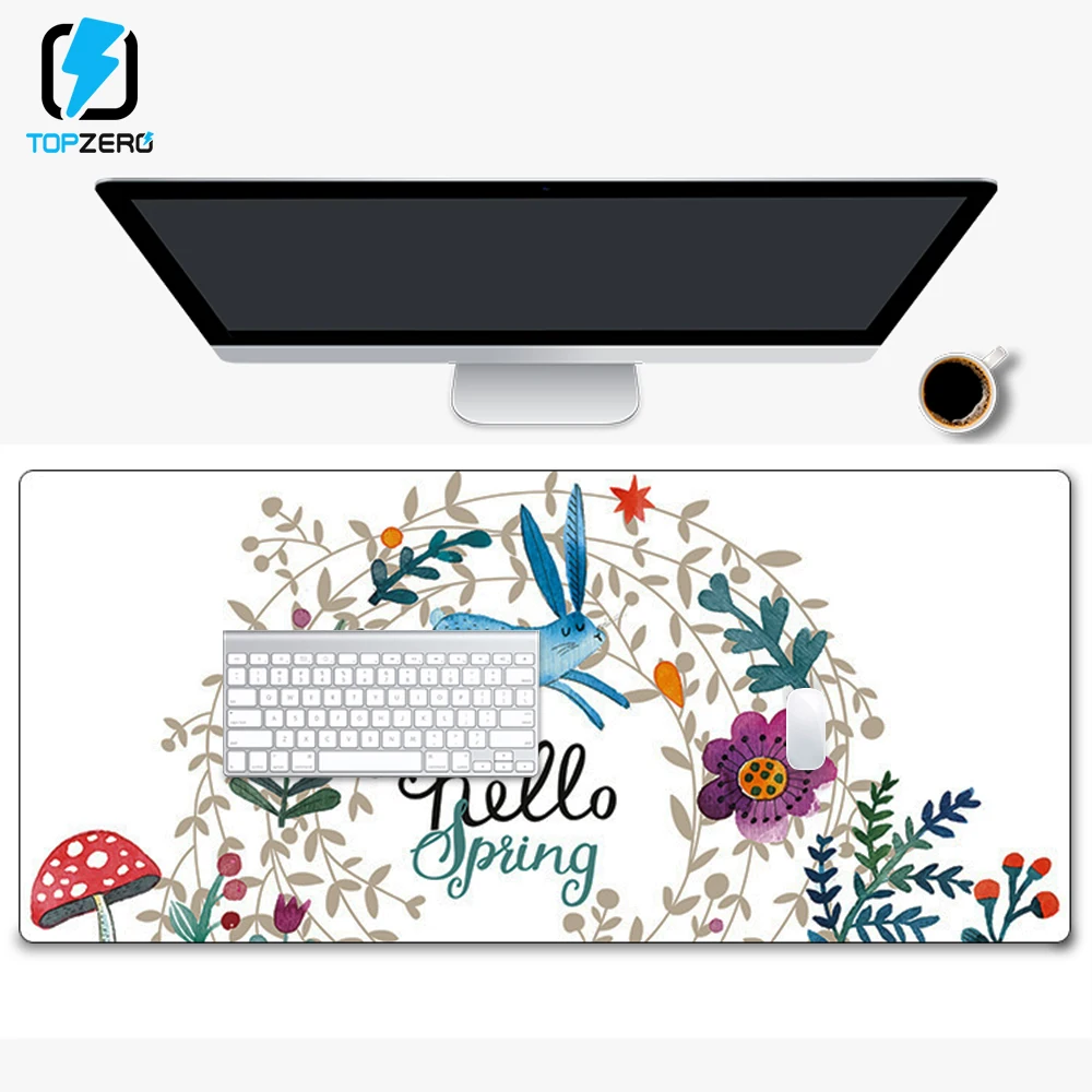 Simple Style 80*30cm Gaming Mouse Pad Large Rabbit Logo Computer Mousepad XXL Rubber Office Desk Ma