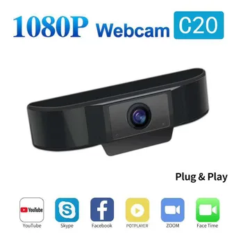 

USB Web Camera with Microphone HD 1080P 2MP Webcam Plug n Play for Live Network Laptop Desktop Computer Accessory