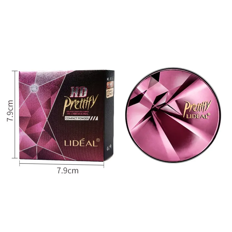 Pressed Powder Lasting Oil-control Waterproof Moisturizing Concealer Smudge-proof Face Powder Makeup Tool