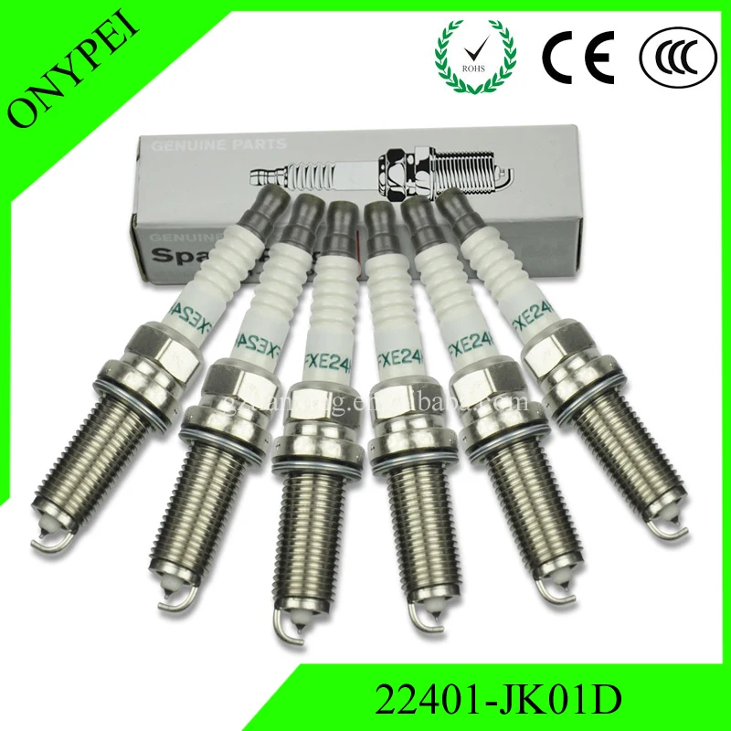 6 pcs/lot 22401 JK01D FXE24HR11 Iridium Spark Plug For Nissan 370Z