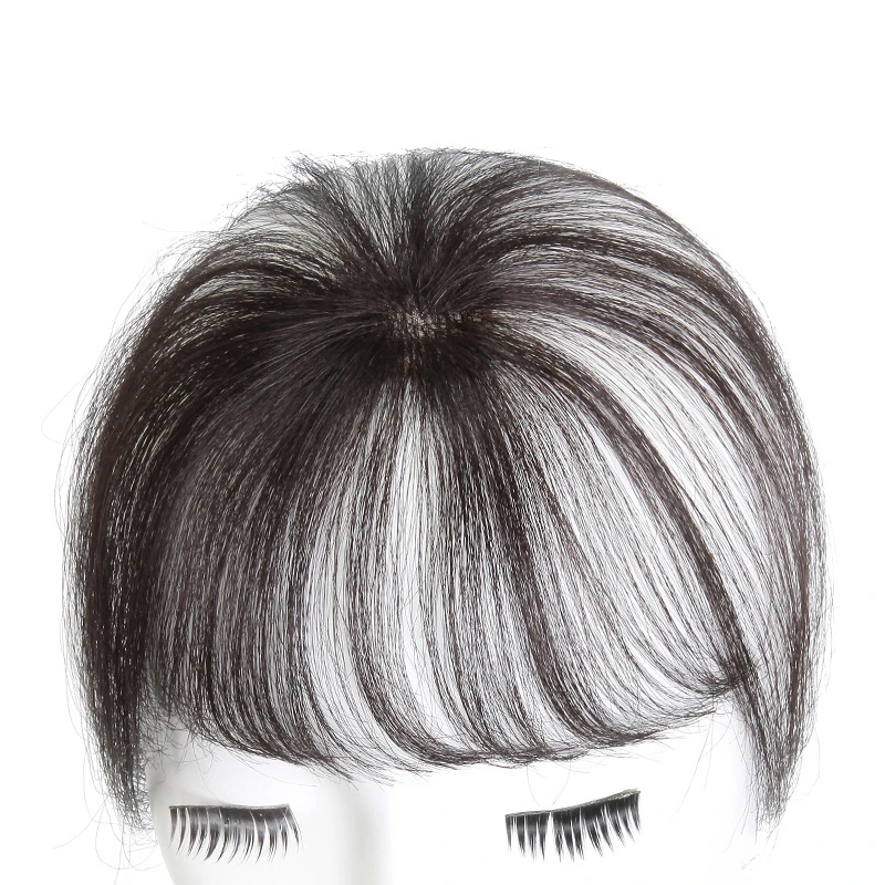 360 Invisible Human Bangs Hair Clip In 3D Air Bang Fringe Human Hair Bangs