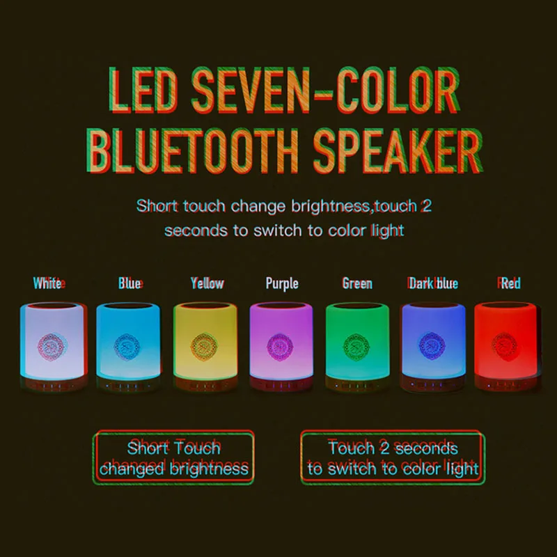 Bluetooth пульт дистанционного управления динамик s беспроводной Bluetooth Динамик Красочный Светодиодный светильник поддержка Mp3 Fm Tf карта радио