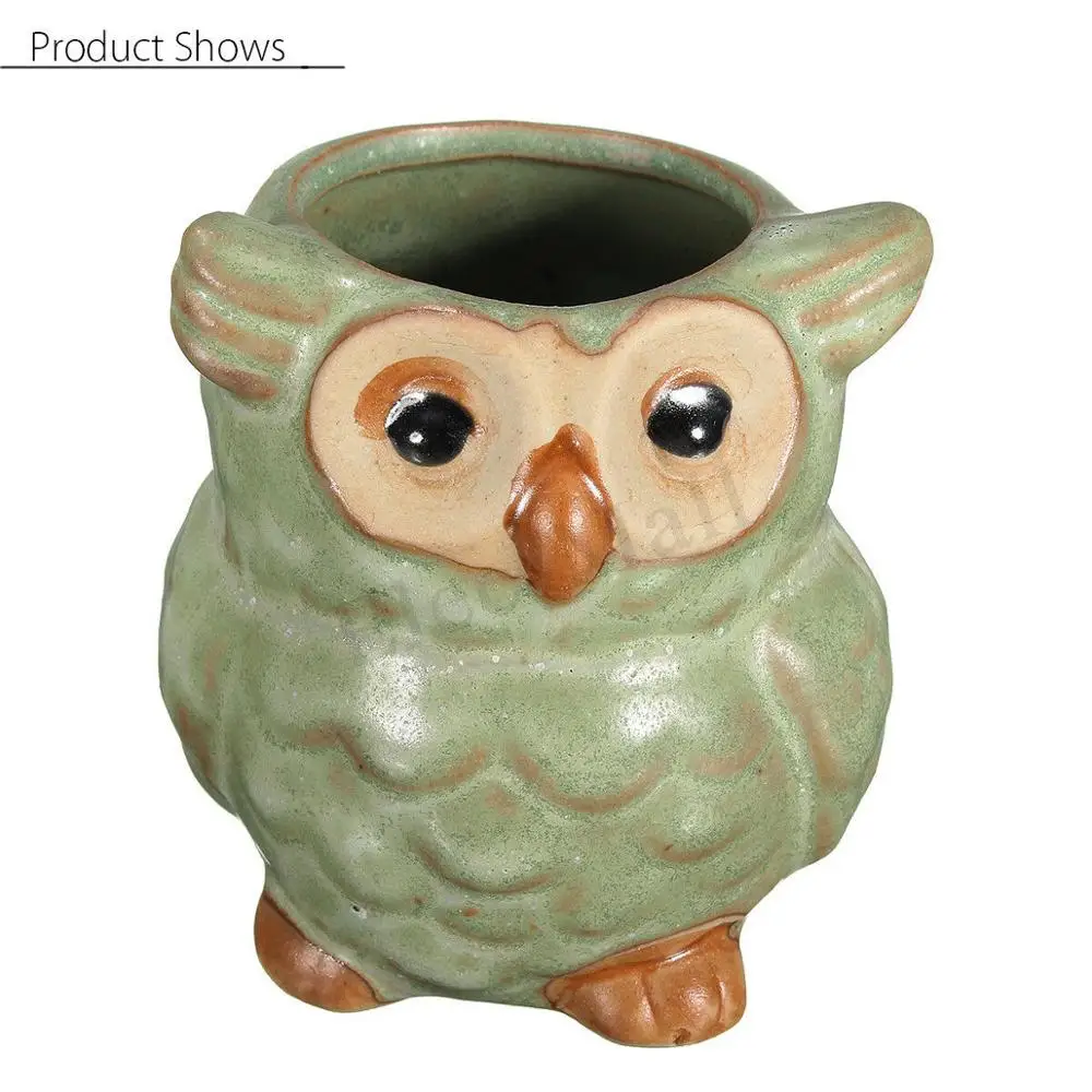 1 шт маленькая Сова в форме вазы керамические цветочные горшки мини суккуленты