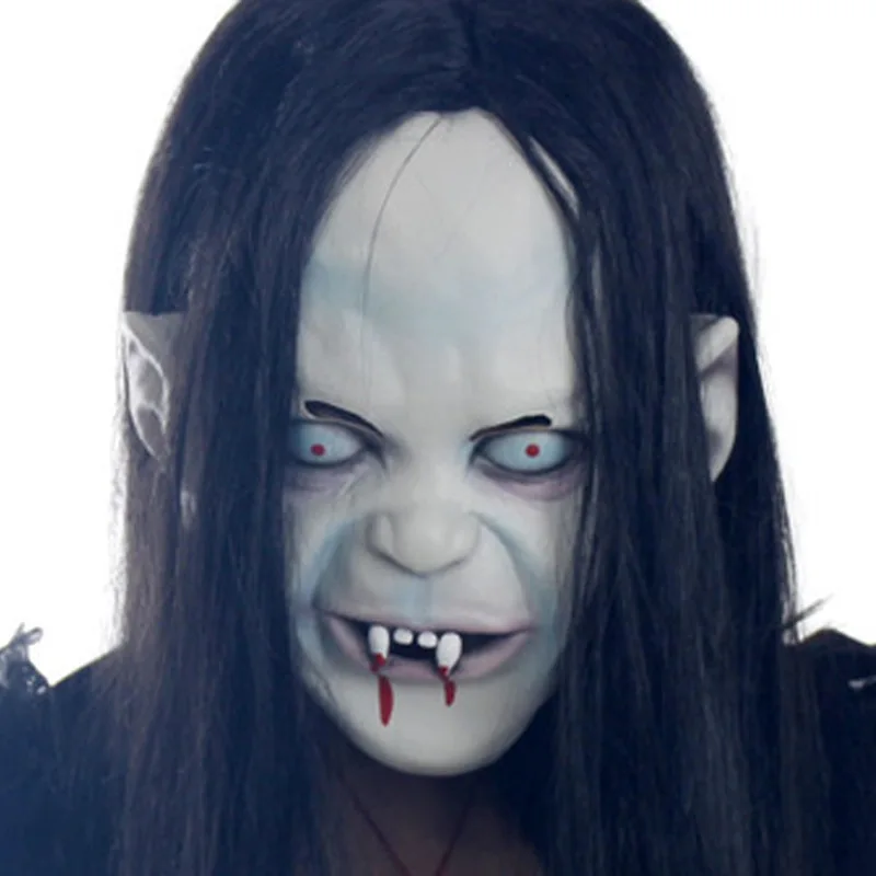 

Halloween Mask Whole Person Horror Makeup Ball APRIL FOOL'S DAY Props-Multi--Bride with White Hair APRIL FOOL'S DAY