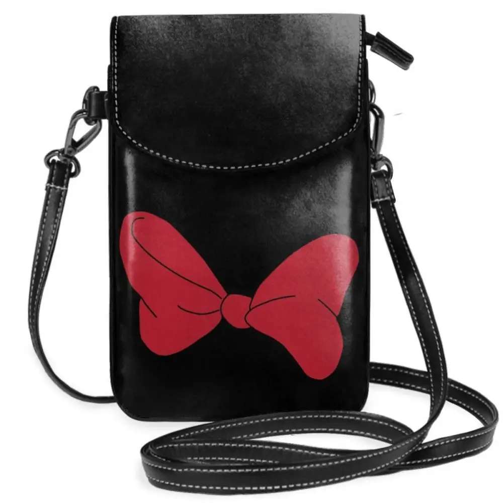 Сумка на плечо с Микки Минни Маус, кожаная сумка с бантом, модные мини-женские сумки, высокое качество, сумка через плечо, Подростковый Свадебный Кошелек - Цвет: Minnie Mouse Bow