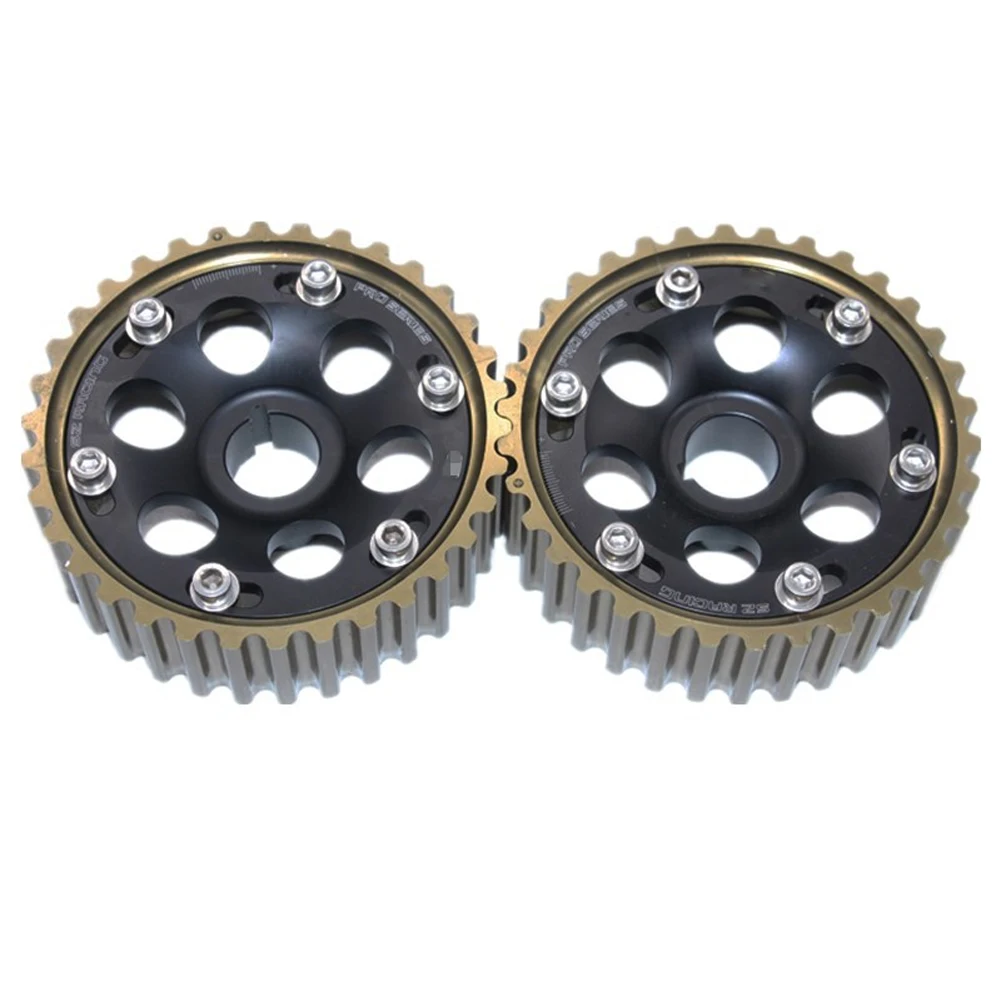 Регулируемый DOHC Cam gear s сплав зубчатая передача для Honda Integra Civic для двигателя B16A/B16B/B18C - Цвет: Черный