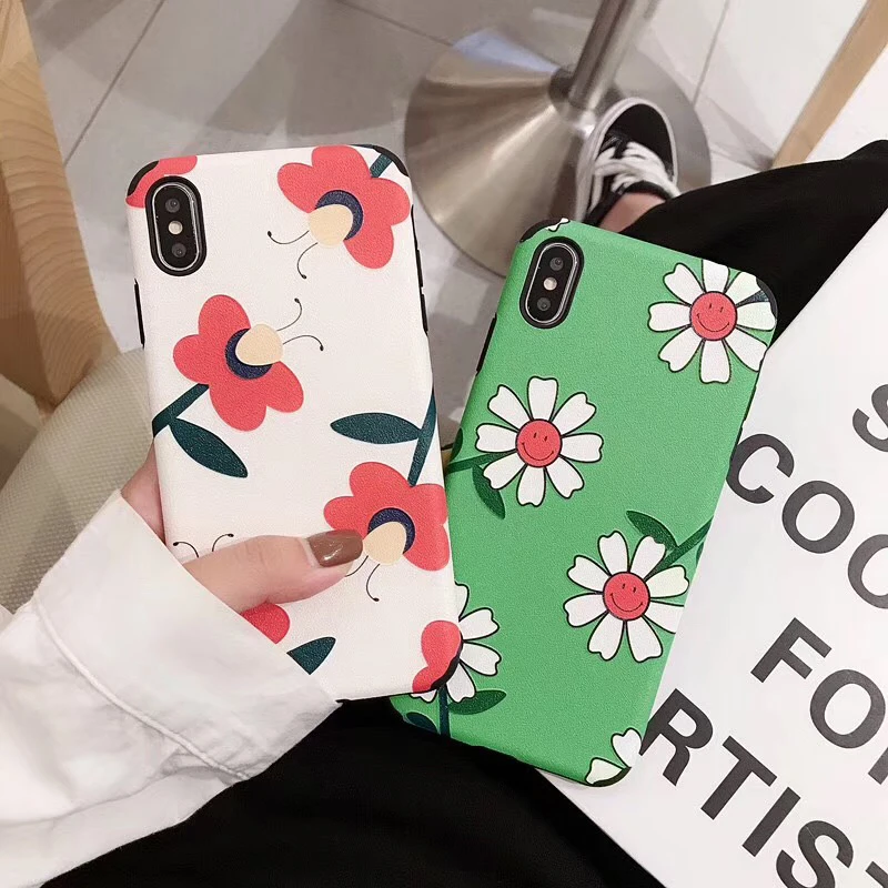 Чехол для iphone 6 7 8 6s plus чехол X XS MAX телефона с цветочным рисунком xr тиснеными