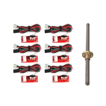 

2 Set 3D Printer Accessories: 1 Set Lead Screw Rod Z Axis Linear Rail Bar Shaft & 1 Set Mechanical Endstop Limit Switch