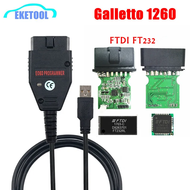 Galletto 1260 FTDI FT232RQ RL EOBD ECU Programmer อ่านเขียนรถ ECU ...