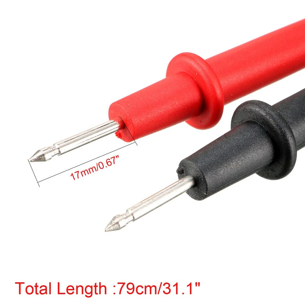 Multimeter Test Leads 70cm Length 1 Pair Universal 1000v 10A Probe Multimeter Test Leads for Digital Multi Meter Tester Lead Probe Wire Pen Cable Tool