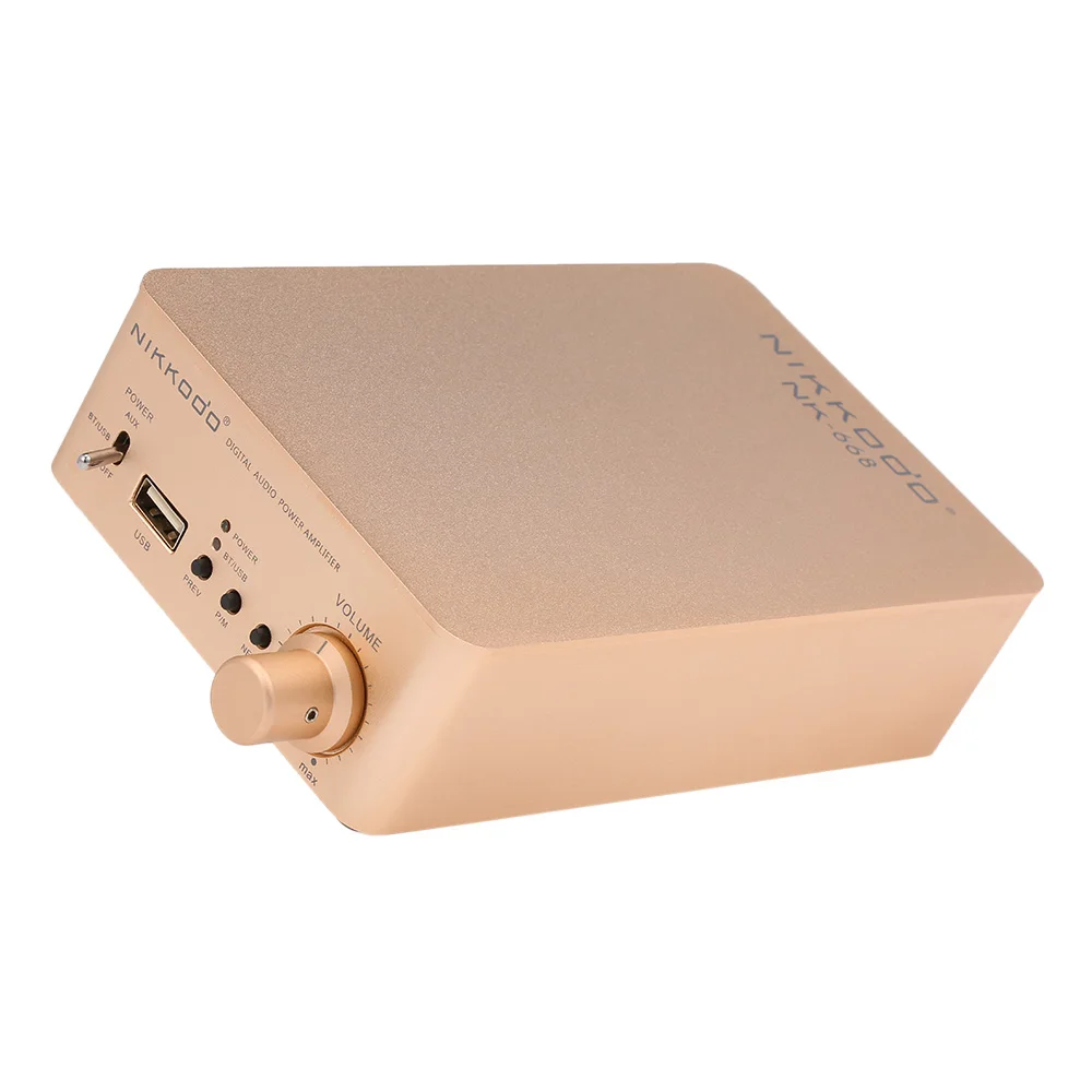 NIKKODO NK668 Bluetooth 5,0 цифровой аудио усилитель мощности Мини HiFi аудио приемник Усилитель Поддержка USB AUX 2*60 Вт+ 60 Вт W/кабель питания