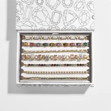 BA Радужный Кристальный браслет-цепочка для женщин, модные роскошные стразы, браслет на запястье, подарок на год, вечерние аксессуары