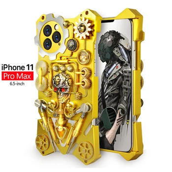 

Handmade Mechanics Phone Cases For iPhone 11 Pro Max Case Skeleton Assemble Game Back Cover For iPhone 11 Pro Protective Shell