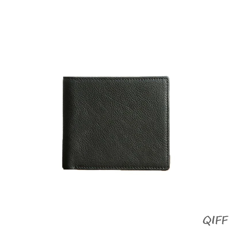 Мужской винтажный деловой кожаный кошелек, Карманный держатель для карт, сумка для монет, двойной тонкий кошелек - Color: 8