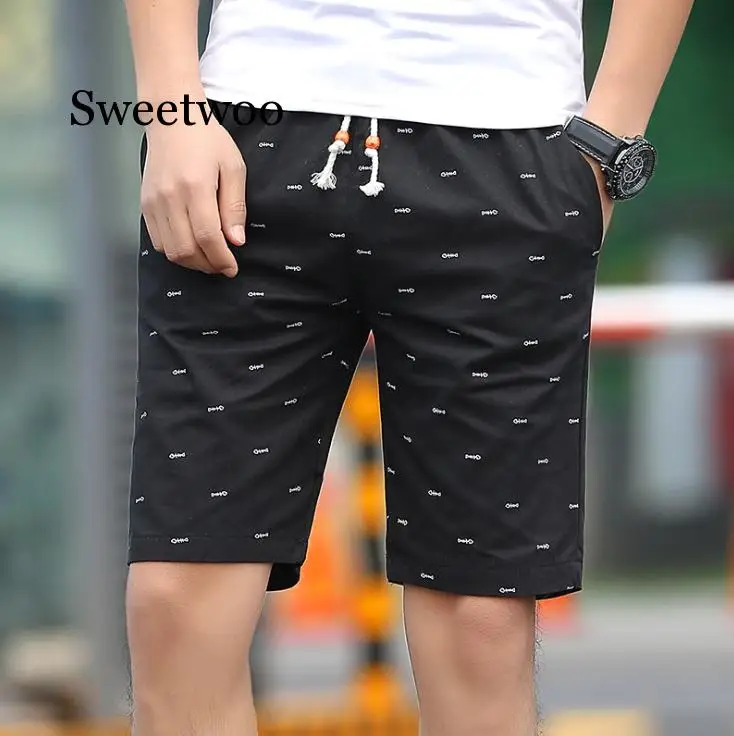 2020 Summer Men's shorts Casual Loose Cropped Trousers Sports Shorts Loose Knit Straight Casual Pants Cotton Short Pants New 5XL