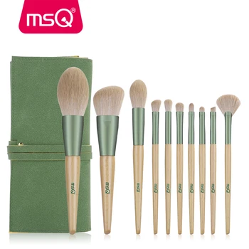 

MSQ 10PCS Makeup Brushes Set Foundation Powder Blush Eyeshadow Concealer Eyebrow Eye Fan Make Up Brush Cosmetics Beauty Tools
