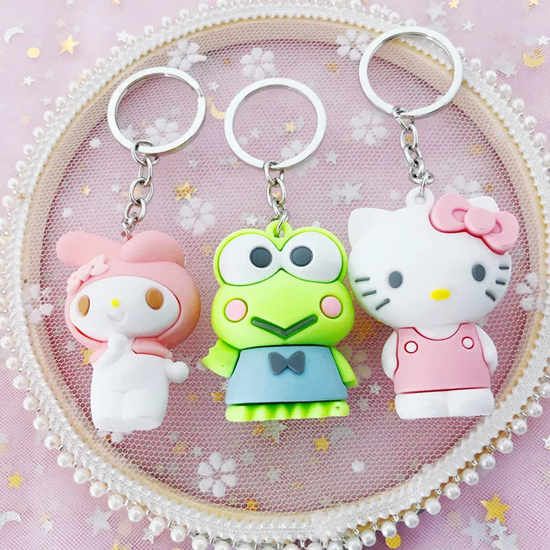 С рисунком кота из мультфильма брелок Симпатичные Kuromi KT Единорог лягушка кукла