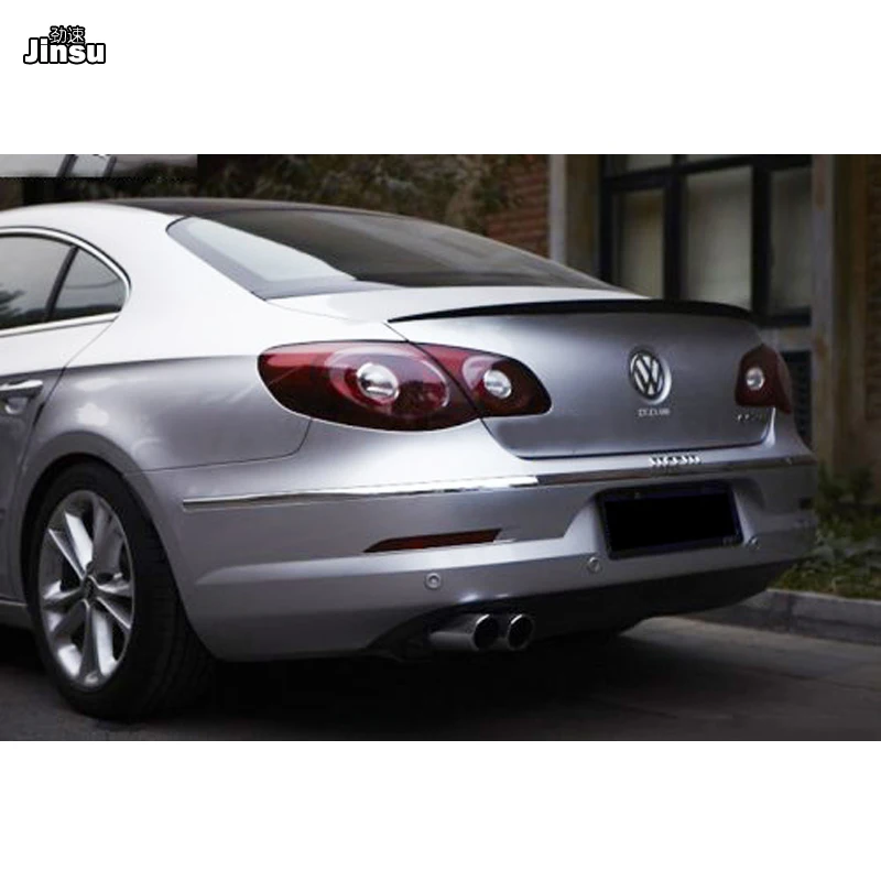 Для VW CC 2008- автомобильный Стайлинг из углеродного волокна задний багажник губы Passat CC спортивный стиль спойлер крыло