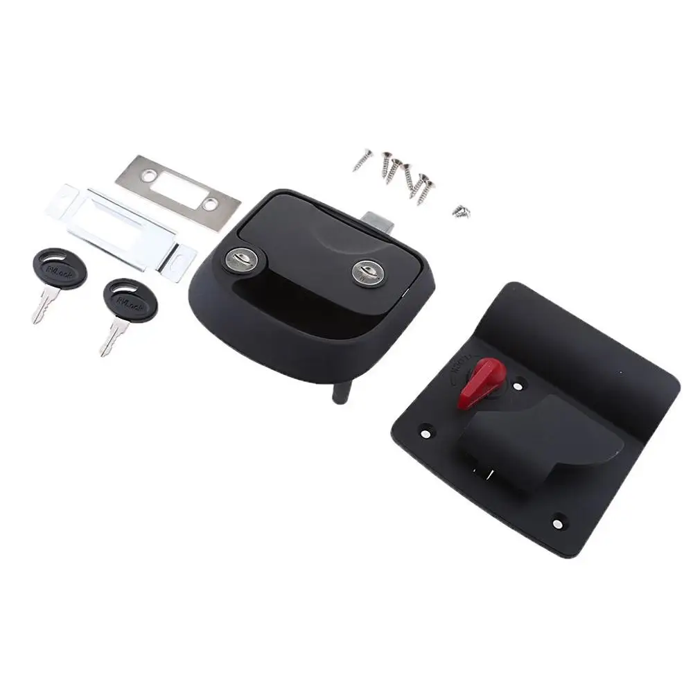 1 Set RV Trailer Entry Door Latch Deadbolt Handle Lock Keys Kit For RV/Camper/Trailer/Home Cabinet/Truck/Boat/Yacht Etc NEW