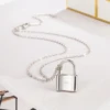 Punk Rock Hip Hop Key Padlock Pendant 925 Sterling Silver Necklace Women Charm Chain Necklaces Trendy Jewelry Wedding Gifts 5