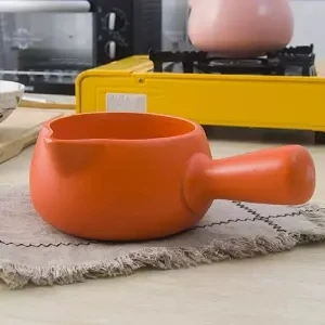 Керамическая кастрюля для супа детская пищевая добавка кипящая емкость для молока эмалированный горшок мгновенная лапша маленький, для молока горшок паста рисовая лапша Карамель - Цвет: 1000 ml