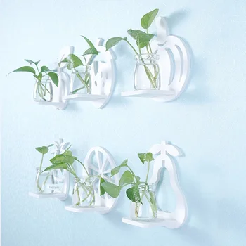 

Creative Wall Decorative Shelf Household Wall Water Culture Vase Flower Stand Wall Potted Storage Rack(not include bottle)