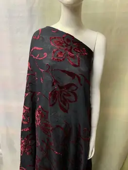 

2020 New arrival Africa wine Tulle Lace Fabric High Quality Africa velvet Lace Fabric Nigeria Mesh Fabric Used for party dresses