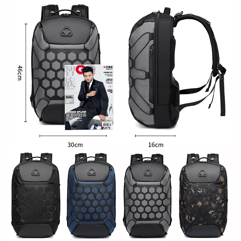 OZUKO New Password antifurto uomo zaino per Laptop da 15.6 pollici zaino  per studenti universitari zaino per ricarica USB maschio borsa per zaini  impermeabile|Backpacks| - AliExpress