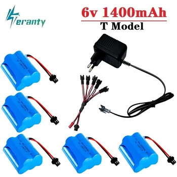 

6v 1400mah Rechargeable Battery + Charger For Rc toys Cars Tanks Trucks Robots Gun RC Boat 6v Ni-CD Battery AA 6v Batteries Pack