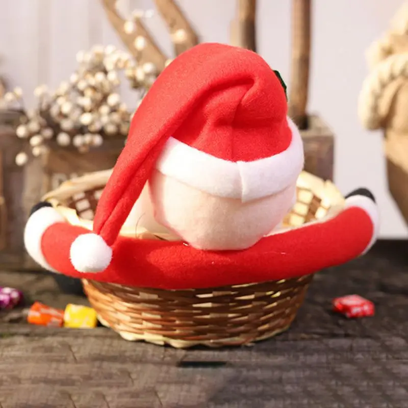 Корзина для хранения Санта Клауса рождественские вечерние подарки для детей рождественское конфетное хранилище корзина для фруктов домашние вечерние украшения для нового года