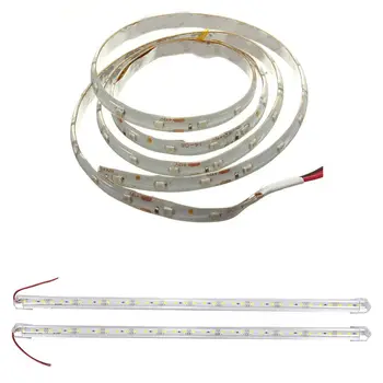 

1M 60-3528 SMD Waterproof LED Light Strip DC12V (Green) with 2 Pcs Rigid LED Strip Rod Light 50CM Warm White