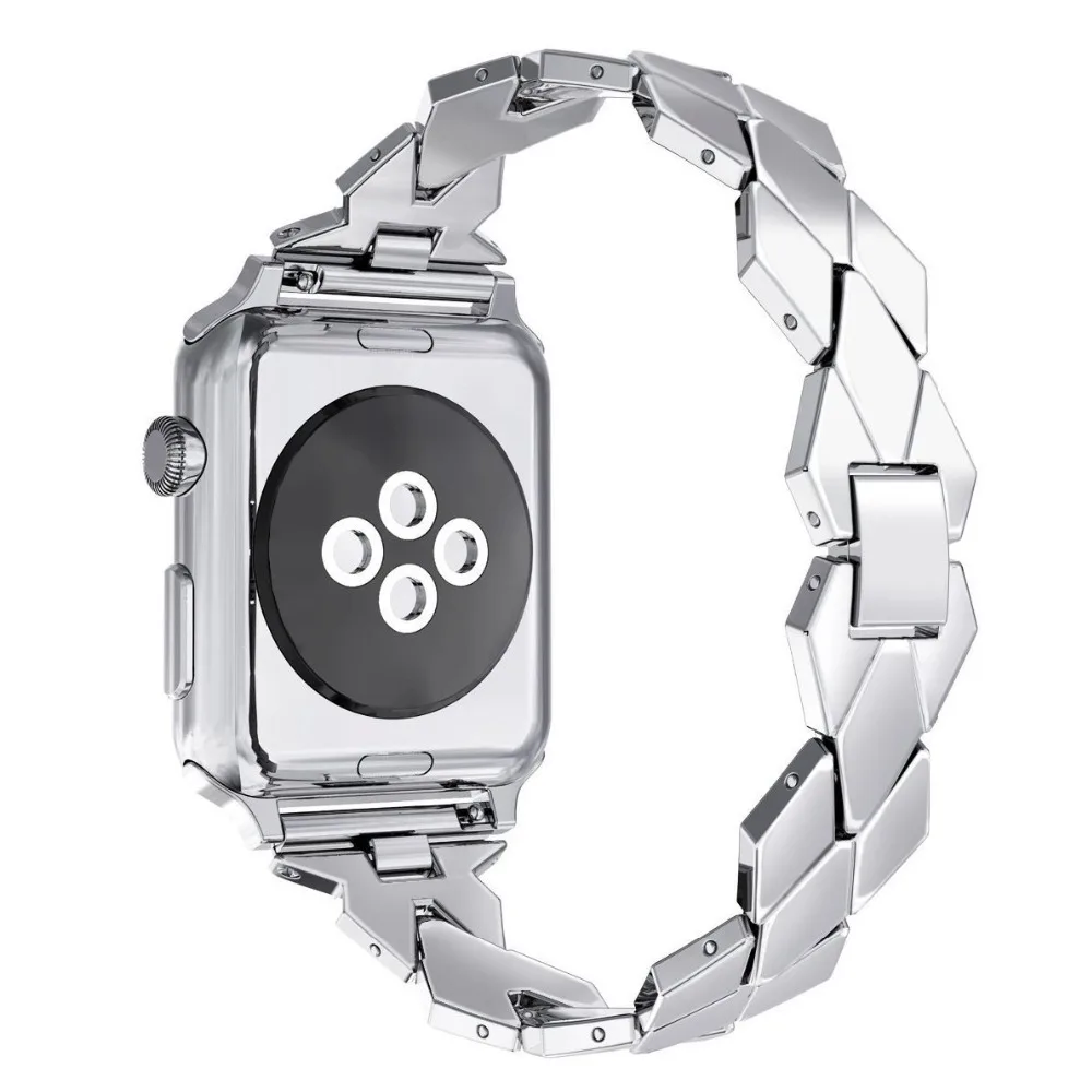 Ремешок из нержавеющей стали для Apple Watch band 42 мм/38 мм iwatch 4/3 band 44 мм 38 мм металлический браслет ремень ремешок для часов аксессуары для часов