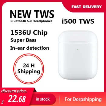 

i500 TWS Wireless Headphones 1:1 Copy Air 2 Rename GPS Location In-ear Detection Bluetooth 5.0 Earphone Super Bass Pk i90000 PRO