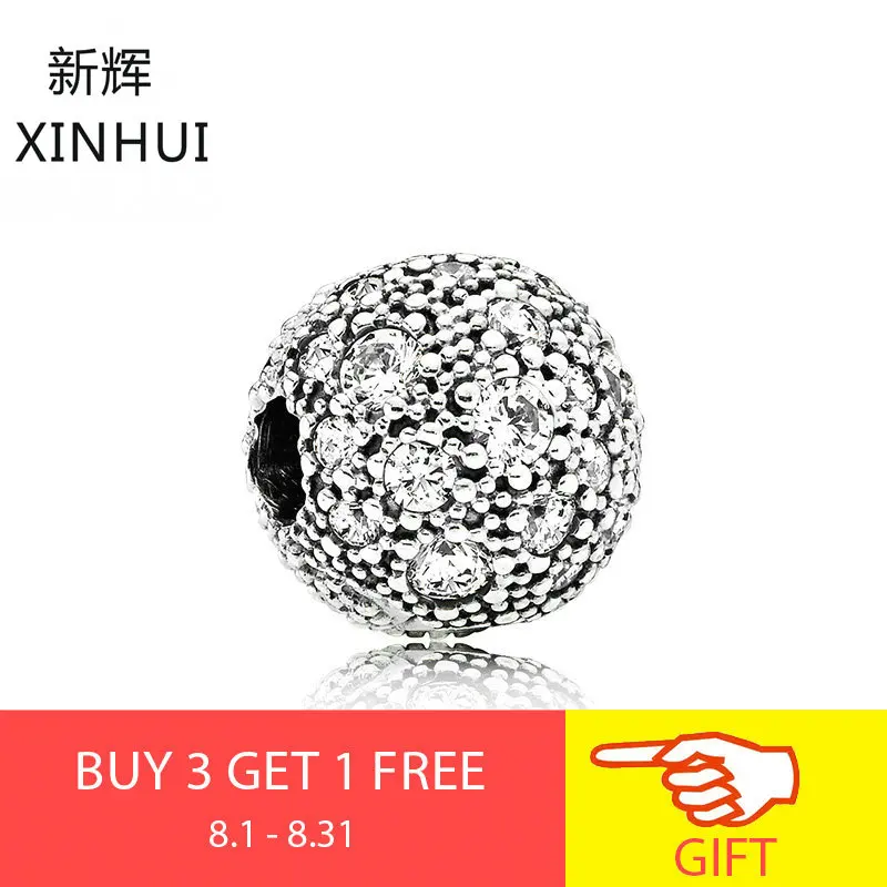 

Starland Fine 100% 925 Sterling Silver Stars Bead With White & Pink/Purple CZ Charm For Original Bracelet DIY Beads Jewelry Gift