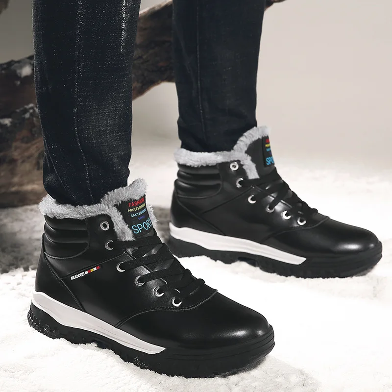 39-48 зимние ботинки Нескользящие удобные брендовые теплые мужские ботинки# AF3998