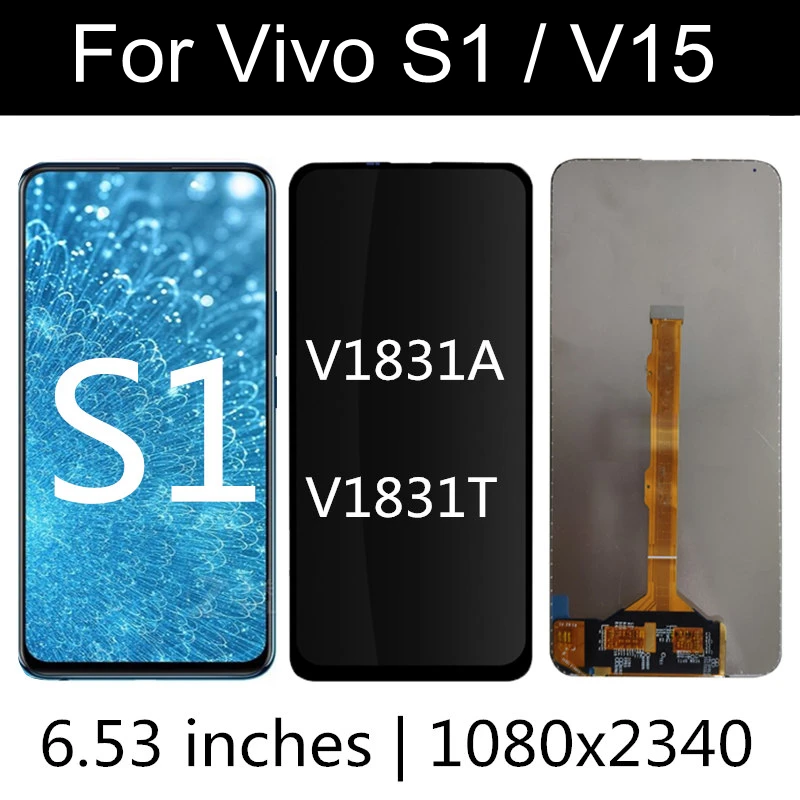 ЖК-дисплей 6 53 дюйма для vivo S1/V15 сменный с сенсорным экраном в сборе VIVO V1831A V1831T |